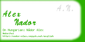alex nador business card
