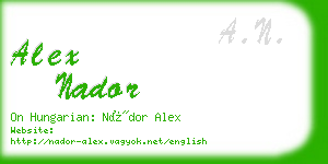 alex nador business card